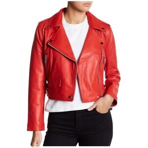 Walter Baker Liz Leather Moto Biker Jacket XS